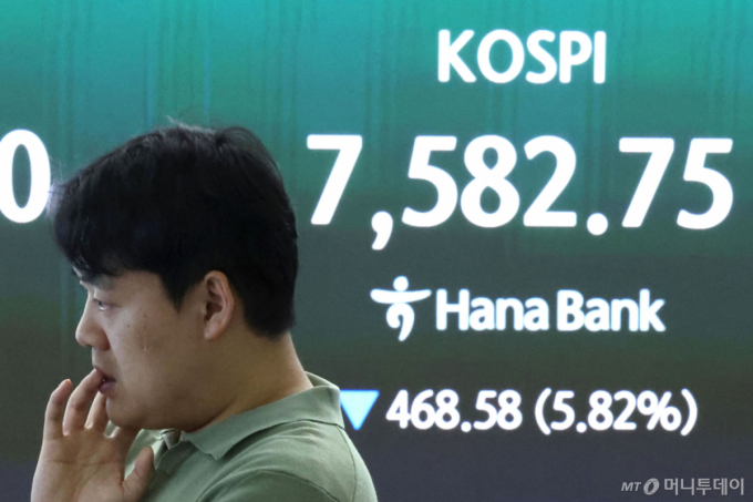 "꼭지서 팔자" 삼전 물량 폭탄에…코스피, 올해 6번째 서킷브레이커