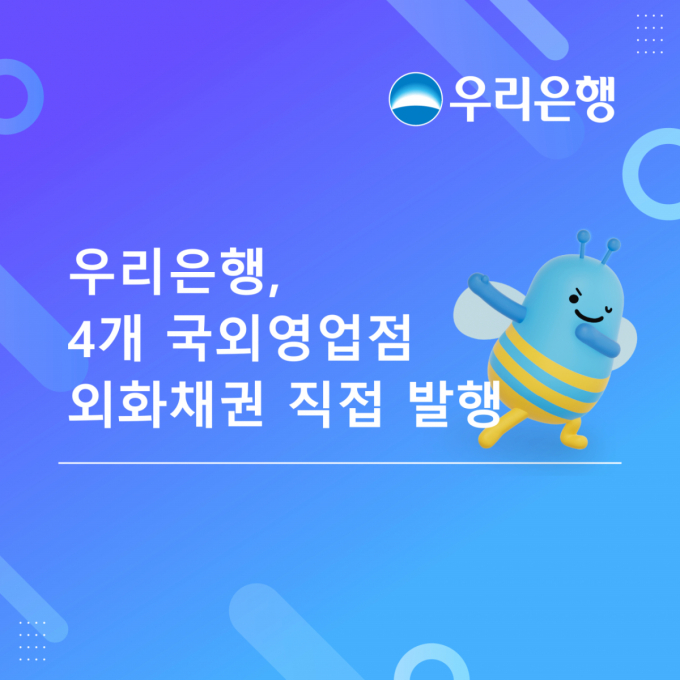 우리은행, 해외 지점서 첫 외화채 발행…2.7억달러 조달