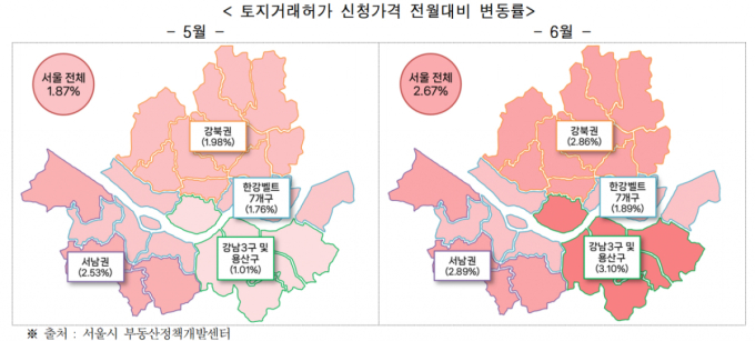 "거래는 줄고 가격상승은 최고치"…6월 토허 신청 40% 급감