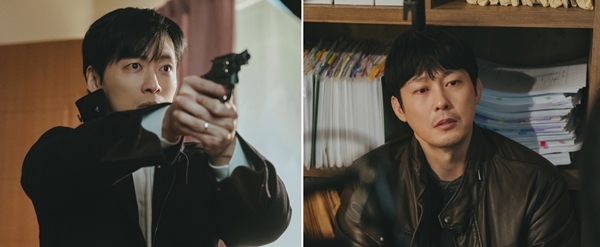 '결혼의 완성' 남궁민, 박병은과 살벌 대면...총구 겨누고 격렬 몸싸움