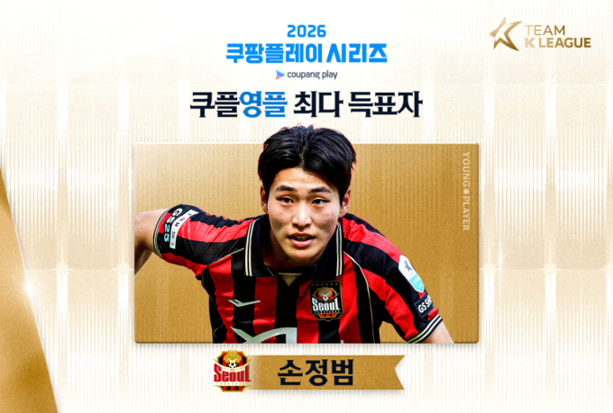'스타상' 손정범, 무려 'EPL 최강' 맨시티와 맞붙는다... 쿠플영플 선정 '팬투표 압도적 1위'