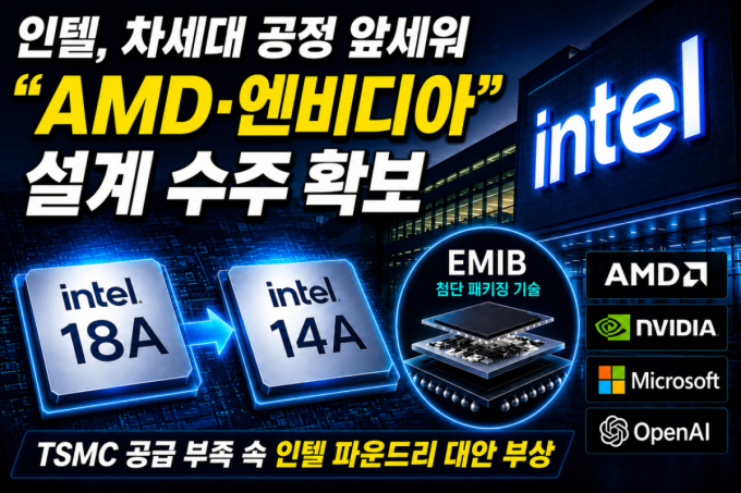 인텔, 삼성 수율 앞서나…"AMD·엔비디아 설계 수주" [IT썰]