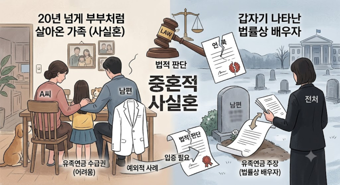 20년 사실혼 남편 숨지자 나타난 '법률상 아내'…"유족연금 내놔"