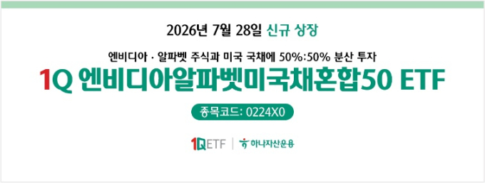 'AI 핵심주 집중투자' 1Q엔비디아알파벳미국채혼합50ETF 28일 상장
