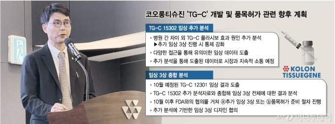 "TG-C 실패 아닌 성장통" 코오롱티슈진 임상 재정비
