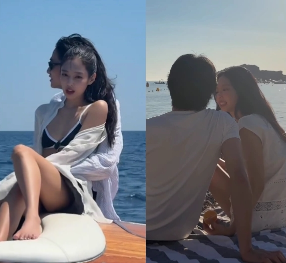비키니 입은 제니, 카이와 요트 위 스킨십…신곡 MV '기대'