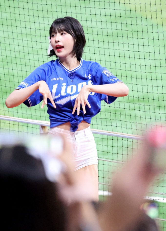 [포토]'삼성 1점 났어요!' 천소윤