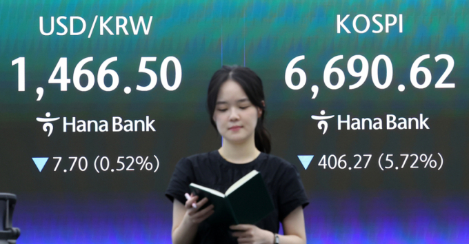 '검은 금요일' 코스피 6600선 하락…코스닥도 급락 마감