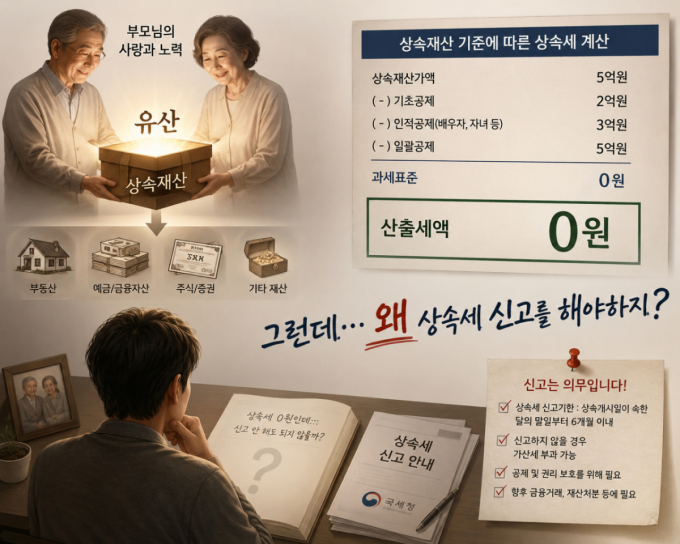 [TheTax] 상속세 낼 게 0원인데 신고하라니 왜?…귀찮아 피하면 '낭패'