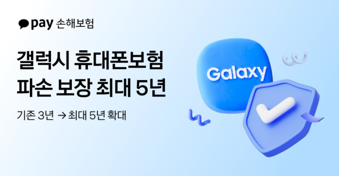 카카오페이손보, 갤럭시 휴대폰 파손보장 최대 '3년→5년' 확대