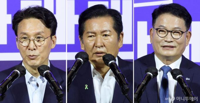 與당권주자 3인, 충청 당심 공략…신천지 두고 '계파 신경전' 계속