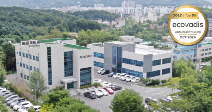 알테오젠, 에코바디스 ESG 평가 '골드 메달' 획득…"글로벌 상위 4%"