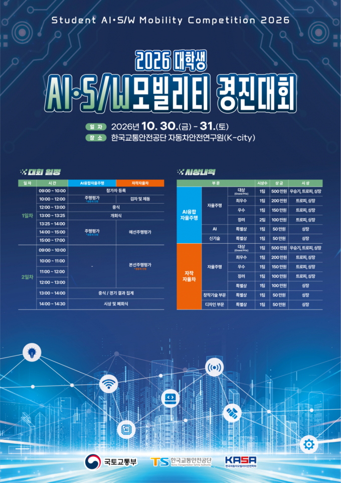 대학생 자율주행차 실력 겨룬다… 화성 K-City서 경진대회