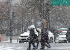 서울에 펑펑 내리는 눈
