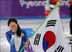 '빙속여제' 이상화, '값진 은메달 눈물'