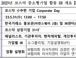 한국거래소, 코스닥 중소형기업 합동 IR 개최