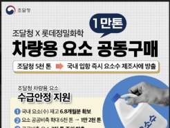 조달청, 롯데정밀화학과 요소 1만톤 공동구매…누적 6.8개월분 확보