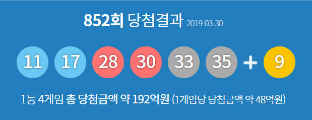 Lotto korea 852 discount