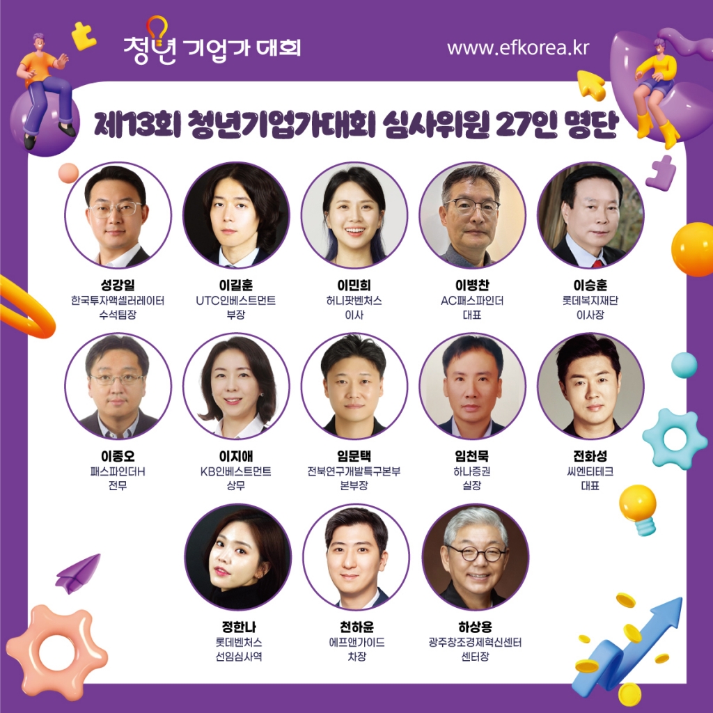 16.5억 투자금 걸린 청년기업가대회…27인 심사위원은 누구? - 뉴스 썸네일 이미지