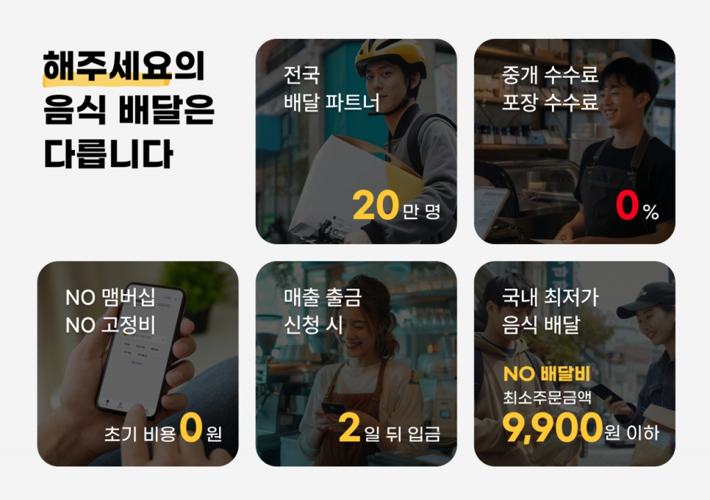 심부름앱 '해주세요', 서울 지역 배달 가맹점 1000곳 돌파...음식 배달 0% 수수료 정책