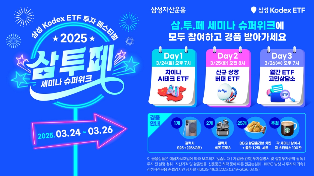 지금 딱 맞는 ETF는 뭐?…삼성자산운용이 삼투페에서 찍어준다