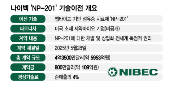 6천억 규모 펩타이드 기술 수출! 나이벡, 섬유증 치료제 'NP-201' 개발 성공과 생산 경쟁력 입증