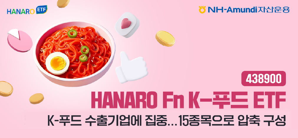 '수출 잘하는 식품주 15개만'...HANARO Fn K-푸드 ETF '리모델링'