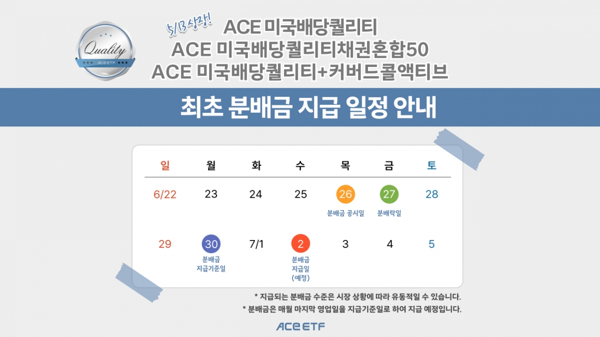 한투운용, 내달 2일 '미국배당리티 ETF' 첫 분배금 지급