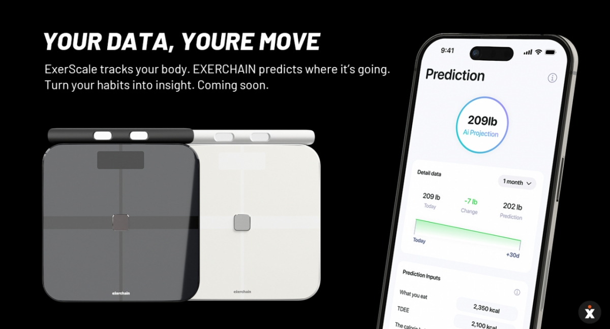 한달 뒤 몸무게 예측...엑서체인, 스마트 체중계 '엑서스케일' 출시 - 뉴스 썸네일 이미지