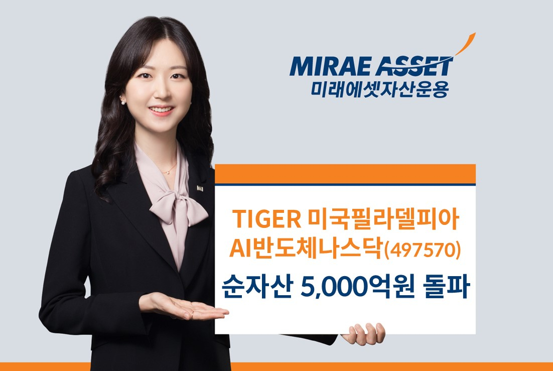 TIGER 미국필라델피아AI반도체나스닥 ETF, 순자산 5000억 돌파