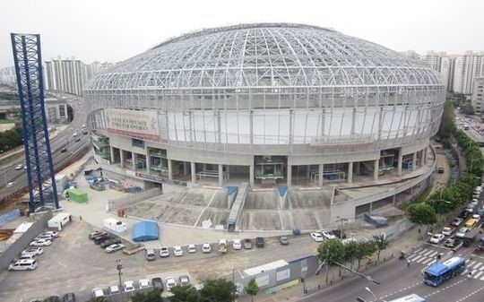View of Gocheok Dome during past construction. /Photo=Provided by Seoul City