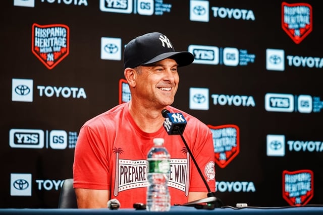 Manager Aaron Boone in September. /Photo=New York Yankees official SNS