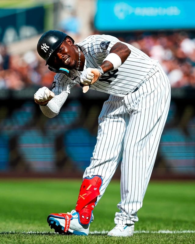 Jazz Chisholm Jr. performing a celebration. /Photo=New York Yankees official SNS