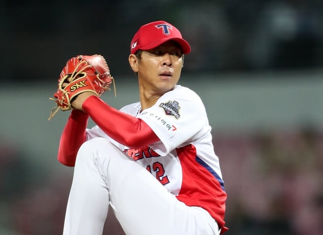Im Chang-yong during the 2018 season, his final years as an active player. /Photo=KIA Tigers