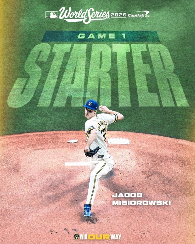 The Milwaukee Brewers named Jacob deGrom as the starting pitcher for Game 1 of the World Series against the Tampa Bay Rays on the 24th. /Photo=MLB Official SNS