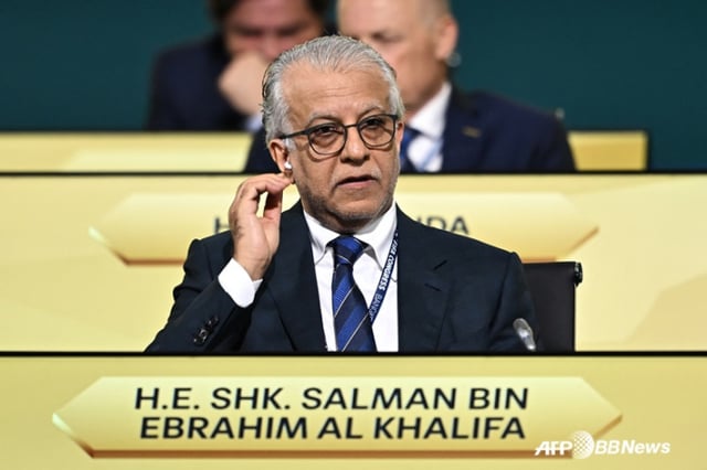 /Sheikh Salman bin Ibrahim Al Khalifa, President of the Asian Football Confederation (AFC). /AFPBBNews=NEWS1