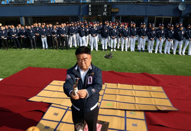 斗山ベアーズのキム·テリョン前団長。 /写真=斗山ベアーズ提供