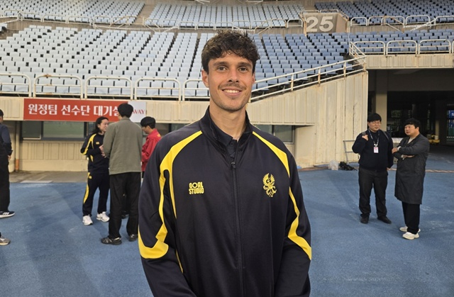 Aiyedun tras el partido. /foto=reportero Lee Won-hee.