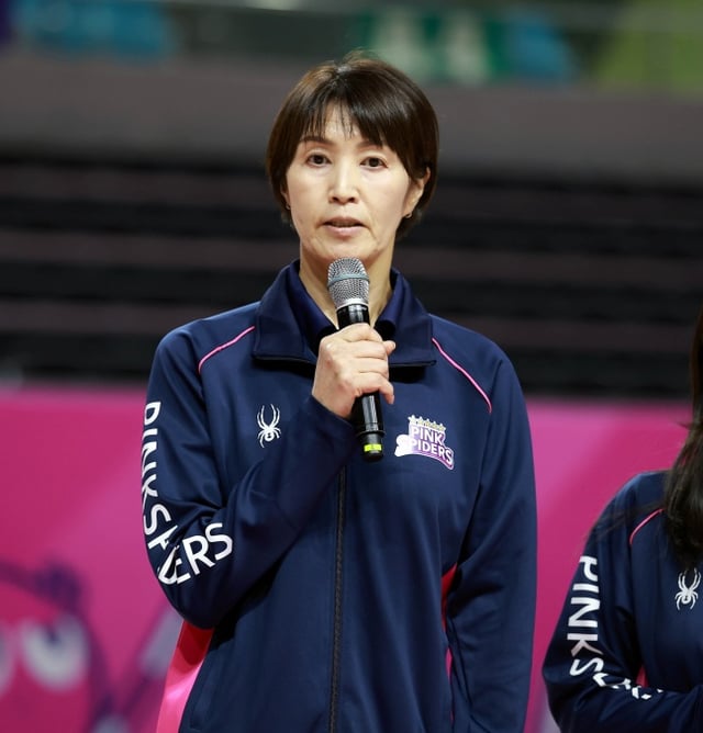 兴国生命女排主教练吉原知子。/照片=兴国生命排球队提供