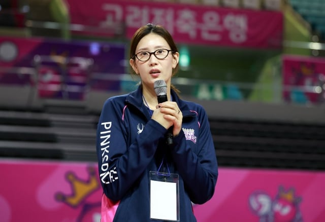 兴国生命女排金秀智。/图片=兴国生命排球队提供
