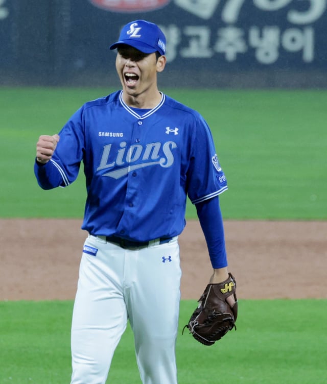 Sato rugiendo de celebración. /Foto=reportero sénior Kang Young-jo /Foto=Kang Young-jo cameratalks@