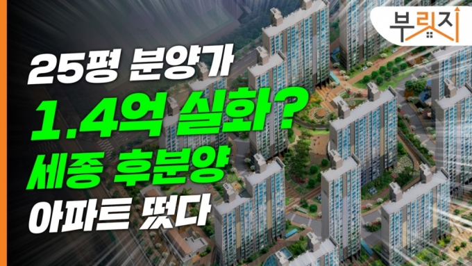 세종시 25평형 아파트 분양가 1.4억 실화? - 머니투데이