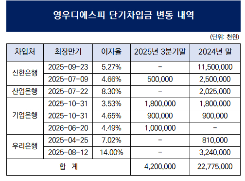 [더벨][영우디에스피 줌인]뼈 깎는 채무감축 노력, 비용구조 개선 집중