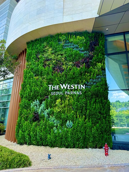 '호텔 입구가 숲으로'.. 수프로, 강남 한복판에 벽면녹화 조성