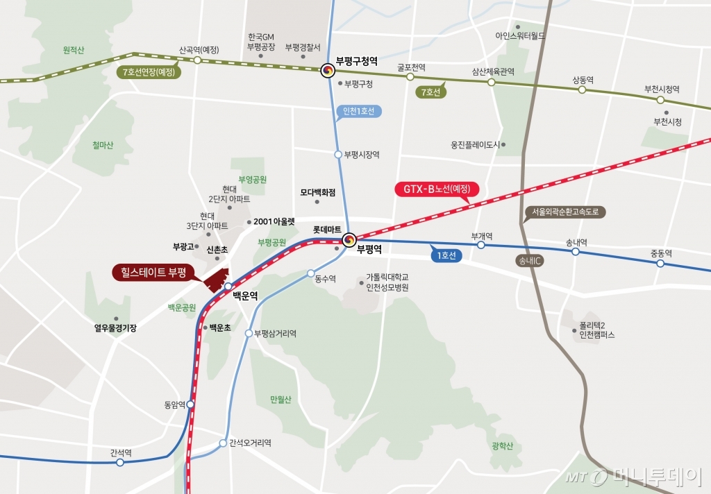 백운2구역 재개발, '힐스테이트 부평' 내달 분양 - 머니투데이