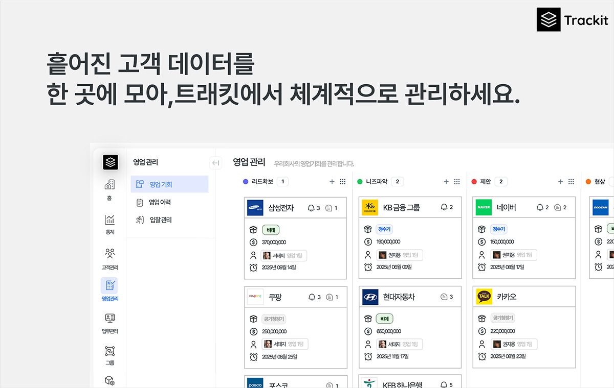 기업 영업 CRM 솔루션 '트래킷', 매쉬업벤처스 시드투자 유치 - 뉴스 썸네일 이미지