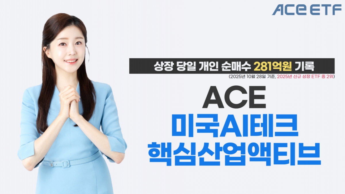 ACE 미국AI테크핵심산업액티브 ETF, 상장 첫날 개인이 281억 샀다