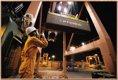 ▲컨테이너 크레인