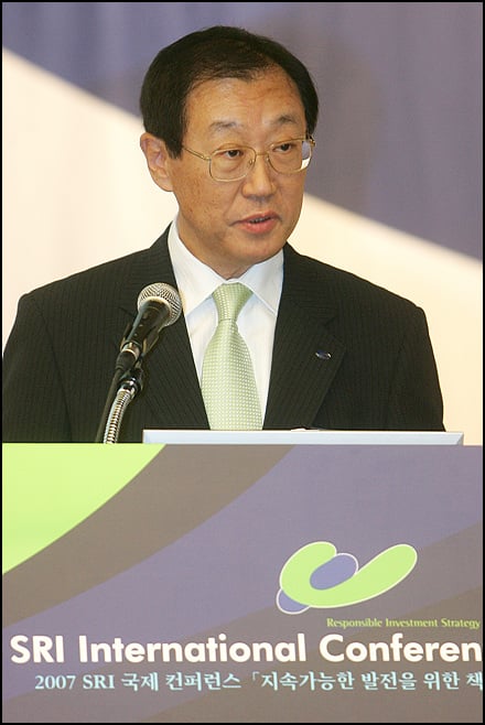 ↑김호식 국민연금관리공당 이사장 연설 ⓒ<임성균 기자tjdrbs23@>