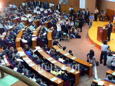 ▲통합민주당 출범식 전경